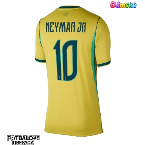 Brazílie Neymar Jr #10 Dámské Domácí Dres MS 2026 Krátký Rukáv Brazílie Neymar Jr #10 Dámské Domácí Dres MS 2026 Krátký Rukáv